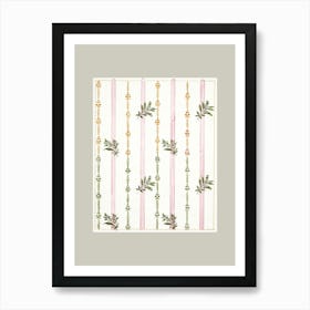 Vintage Pink Textile Art Print