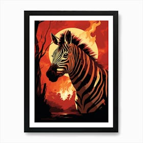 Zebra 4 Art Print