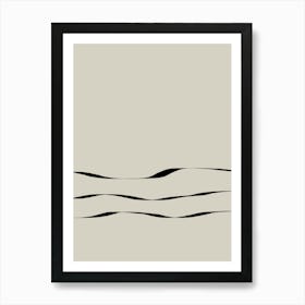 Minimalistic Artwork With Wavy Lines Art Print