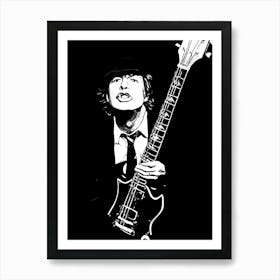 angus young ac dc band music 8 Art Print