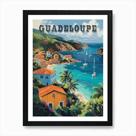 Serene Guadeloupe Watercolor Island Poster Art Print