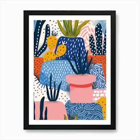 Cactus Pattern 7 Art Print