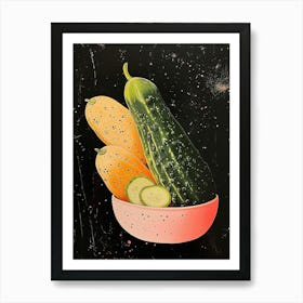 Zucchini Art Deco Inspired Art Print