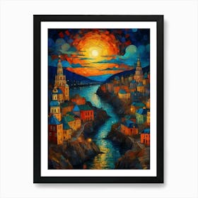 Sunset In The City Art Print