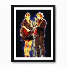 Spirit Of Taylor Swift And Ed Sheeran Art Print
