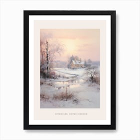 Dreamy Winter Painting Poster Cotswolds United Kingdom 3 Poster