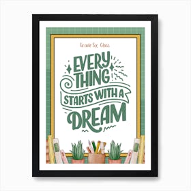 Everything Starts With A Dream, Classroom Decor, Classroom Posters, Motivational Quotes, Classroom Motivational portraits, Aesthetic Posters, Baby Gifts, Classroom Decor, Educational Posters, Elementary Classroom, Gifts, Gifts for Boys, Gifts for Girls, Gifts for Kids, Gifts for Teachers, Inclusive Classroom, Inspirational Quotes, Kids Room Decor, Motivational Posters, Motivational Quotes, Teacher Gift, Aesthetic Classroom, Famous Athletes, Athletes Quotes, 100 Days of School, Gifts for Teachers, 100th Day of School, 100 Days of School, Gifts for Teachers,100th Day of School,100 Days Svg, School Svg,100 Days Brighter, Teacher Svg, Gifts for Boys,100 Days Png, School Shirt, Happy 100 Days, Gifts for Girls, Gifts, Silhouette, Heather Roberts Art, Cut Files for Cricut, Sublimation PNG, School Png,100th Day Svg, Personalized Gifts Art Print