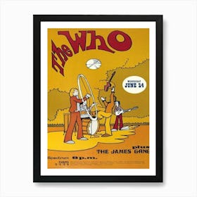 1970 The Who The James Gang Art Print