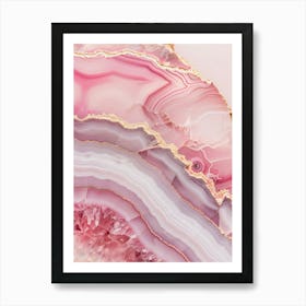 Pink Agate Art Print