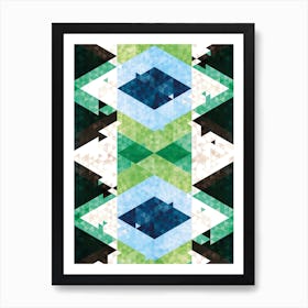 Bohemian Kilim Rhomb Art Print