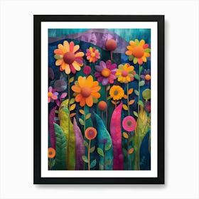 Flowers In The Garden Art Print