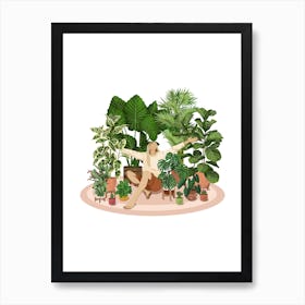 Mia The Plant Lover Art Print