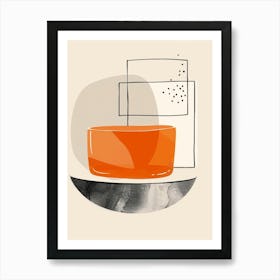 Minimalist Abstract Orange Jelly Art Print