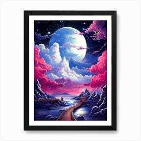 Full Moon In The Sky Art Print