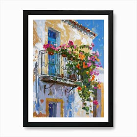 Balcony Painting In Ibiza 2 Art Print