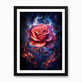 Fire Rose 1 Art Print