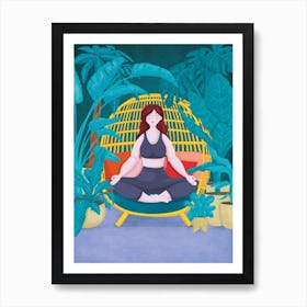 Meditation Chair Self Care Art Print