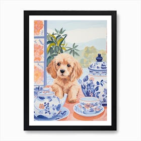 Animals Having Tea   Puppy Dog 1 Art Print