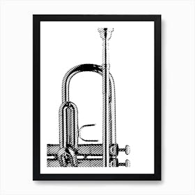 Trumpet Line Art Art Print