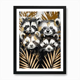 Raccoons Art Print