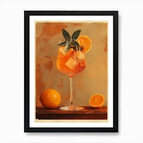 Cocktail With Oranges And Ice 1 Art Print