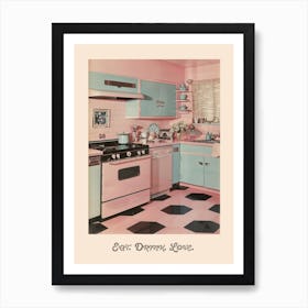 Vintage Kitchen Eat Drink Love Poster 1 Art Print
