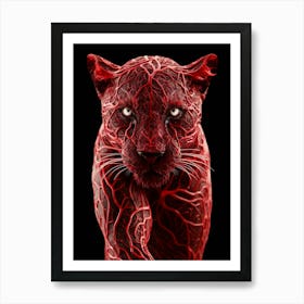 Blood Red Panther Art Print