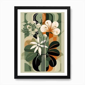 Abstract Geometric Botanical 10 Art Print