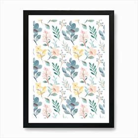 Watercolor Floral Pattern.Colorful roses. Flower day. artistic work. A gift for someone you love. Decorate the place with art. Imprint of a beautiful artist. 4 Art Print