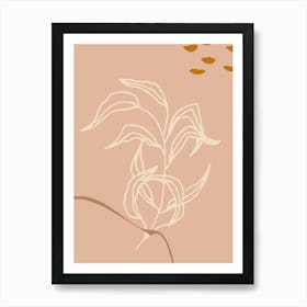 Pink Leafs Art Print