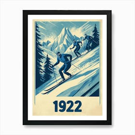 Aihrgdesign A Vintage Sports Poster Inspired By Winter Games Art Print