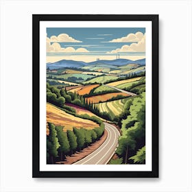 The Westweg Germany 1 Vintage Travel Illustration Art Print