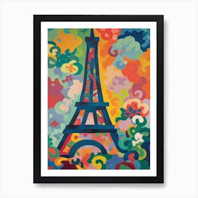 Eiffel Tower Paris France Henri Matisse Style 8 Art Print