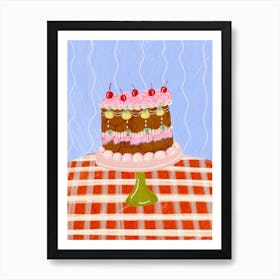 Cake On A Table Art Print