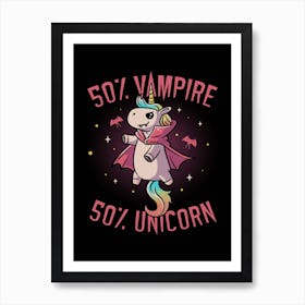 Vampire Unicorn Art Print