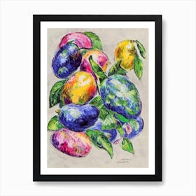 Passionfruit 1 Vintage Sketch Fruit Art Print