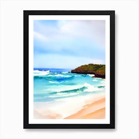 Avoca Beach, Australia Watercolour Art Print