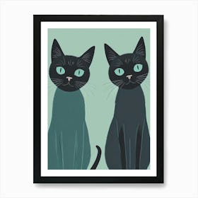 Two Cats Arts Prints (4) Art Print