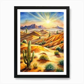 Cactus Desert 2 Art Print