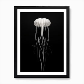 Moon Jellyfish Simple Painting 7 Art Print