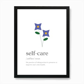 Self - Care Definition Art Print