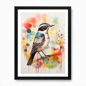 Bird Painting Collage Dipper 3 Art Print