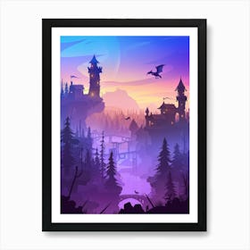 Castle In The Forest Art Print