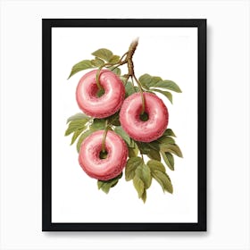 Donuts On A Branch Art Print