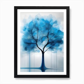 Blue Tree Art Print
