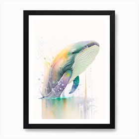 Melon Headed Whale Storybook Watercolour  (3) Art Print