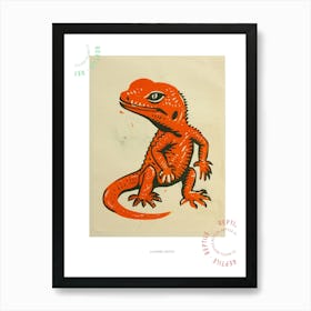 Leopard Gecko Bold Block 1 Poster Art Print