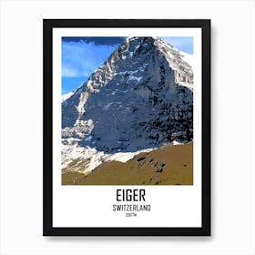 Eiger, Mountain, Alps, Art, Nature, Wall Print Art Print