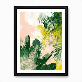 Tropical Palm Leaves 1 Art Print