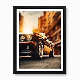 American Muscle Car In The City 016 Art Print